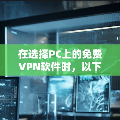 在选择PC上的免费VPN软件时，以下是一些推荐，帮助你找到最适合你的选择