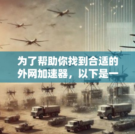 为了帮助你找到合适的外网加速器，以下是一些关键考虑因素和推荐